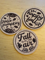 Fall Themed Engraved Coasters