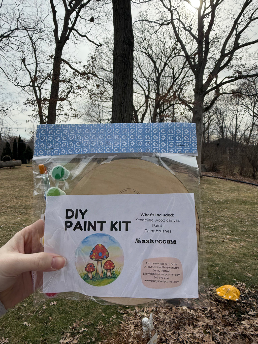 Mushroom Kids Canvas Art Kit