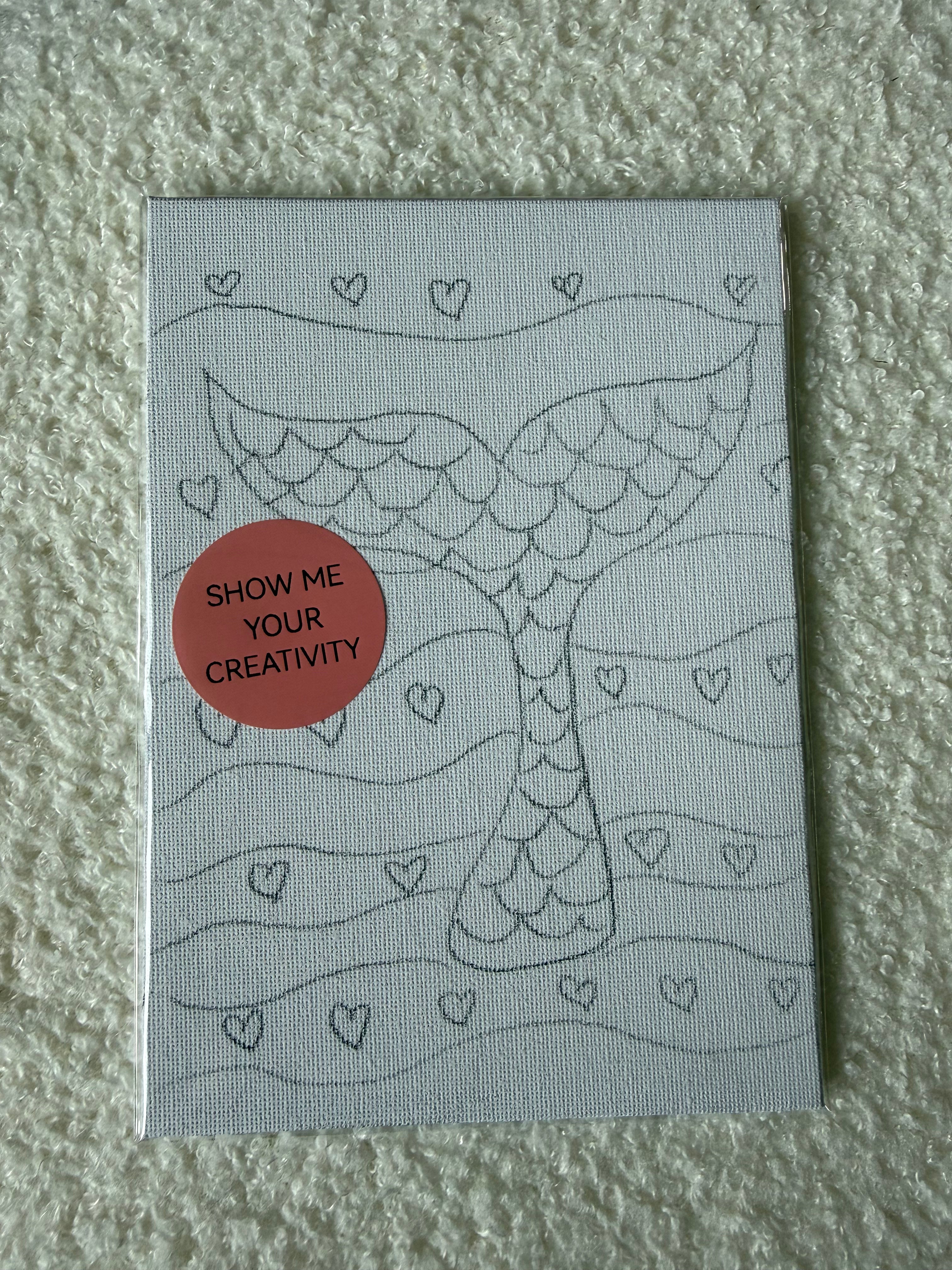 Mermaid Tail 5x7 Kids Canvas Art Kit