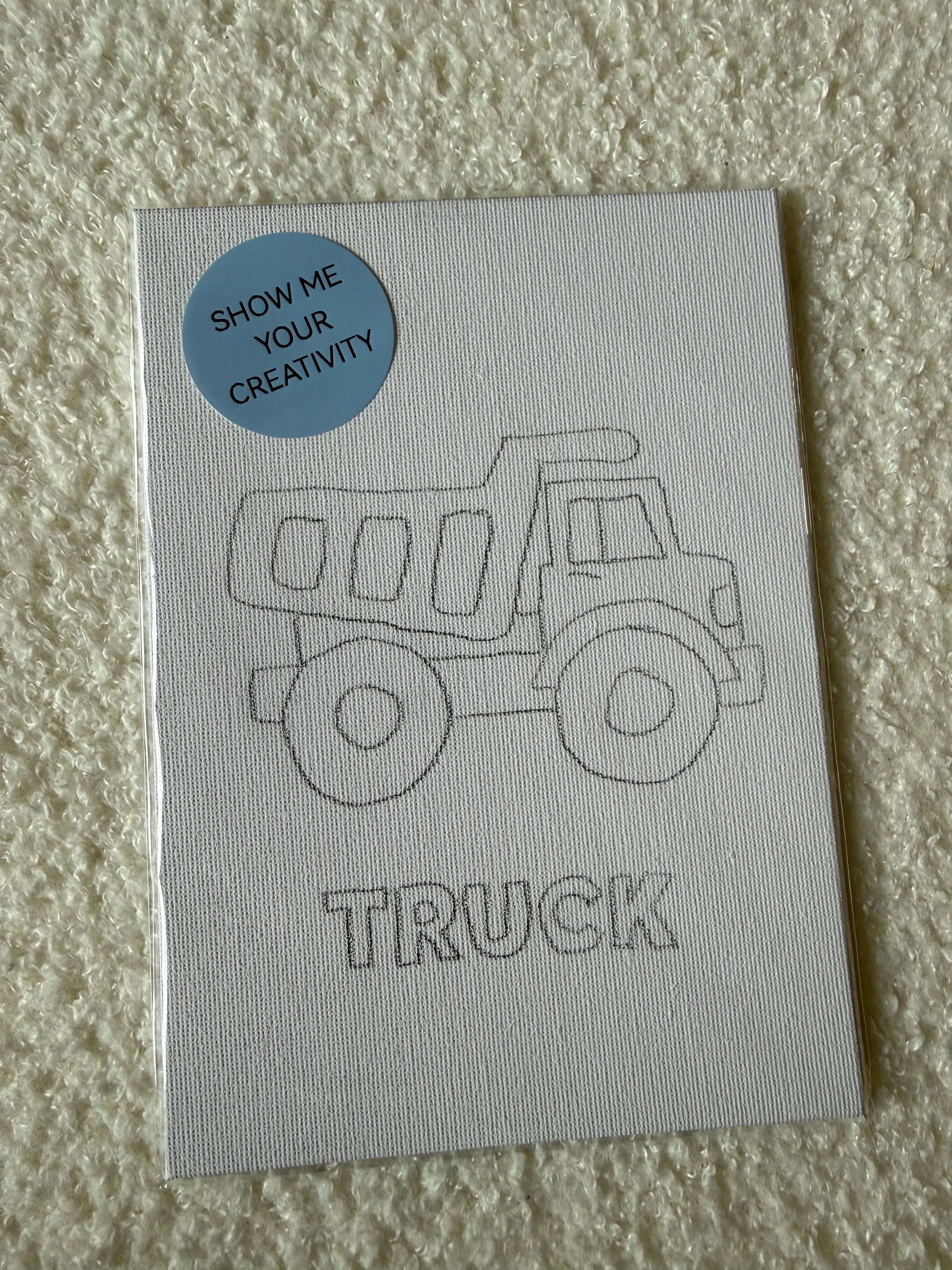 Dump Truck 5x7 Kids Canvas Art Kit