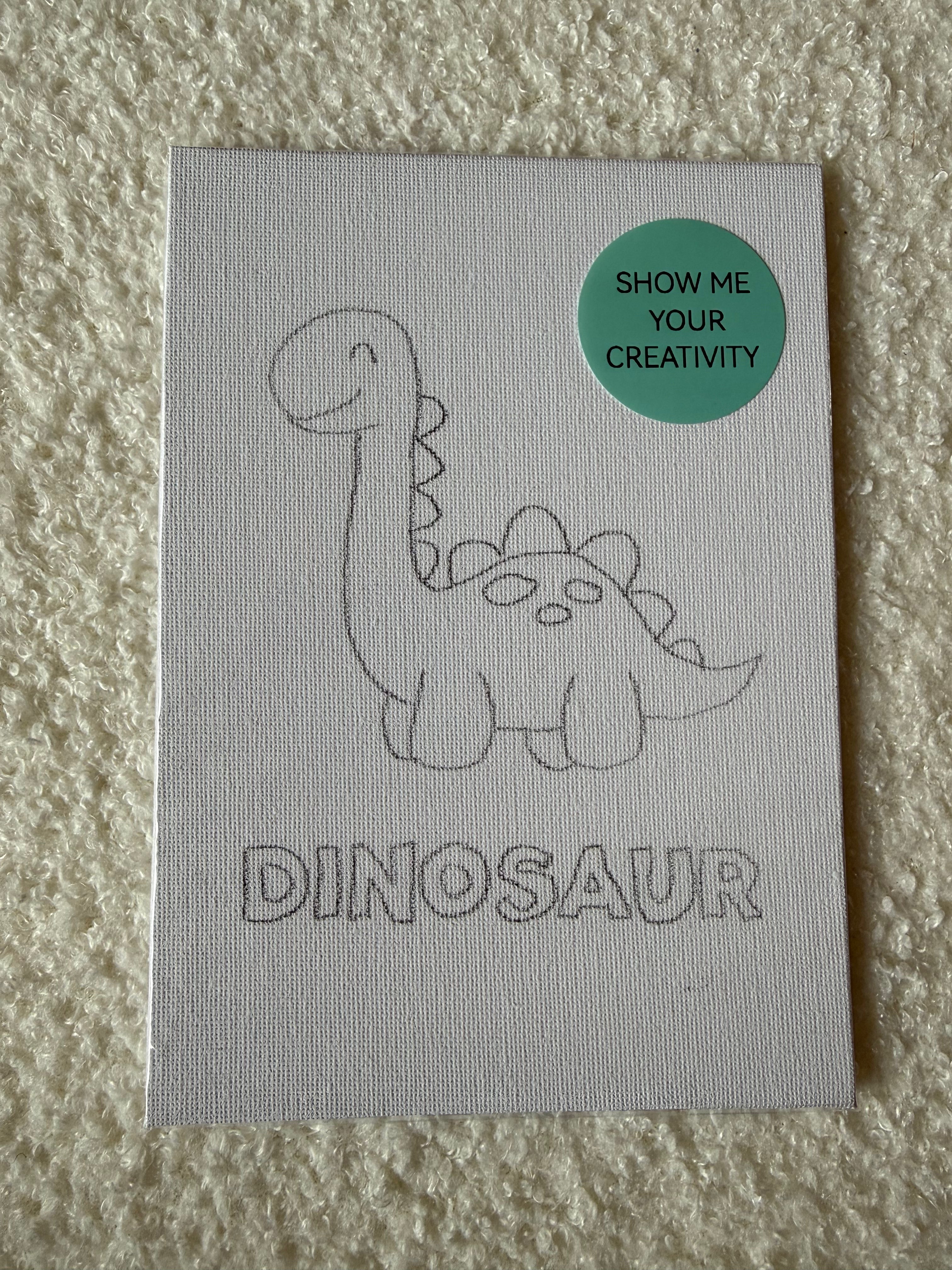 Dinosaur 5x7 Kids Canvas Art Kit