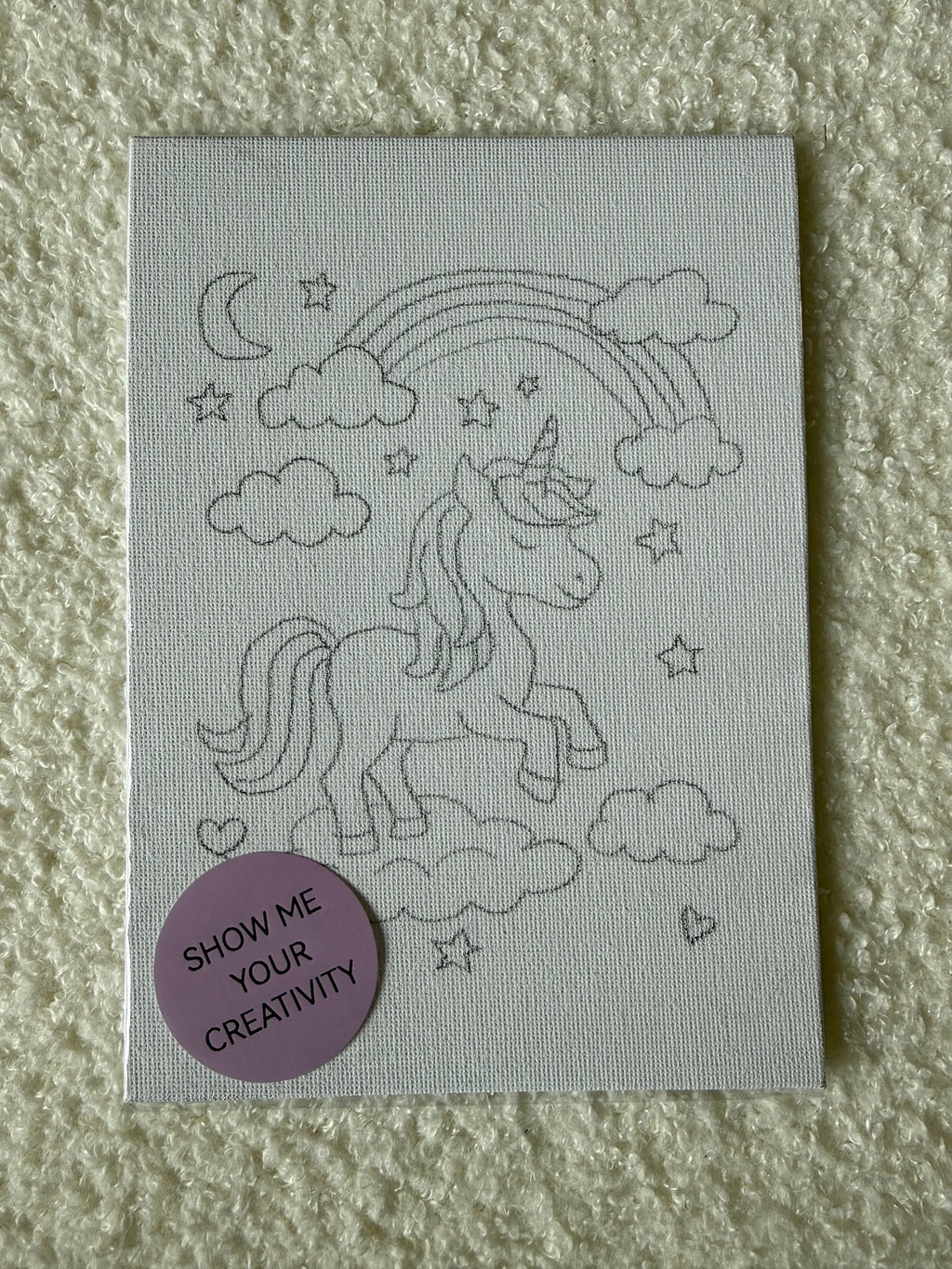 Unicorn 5x7 Kids Canvas Art Kit