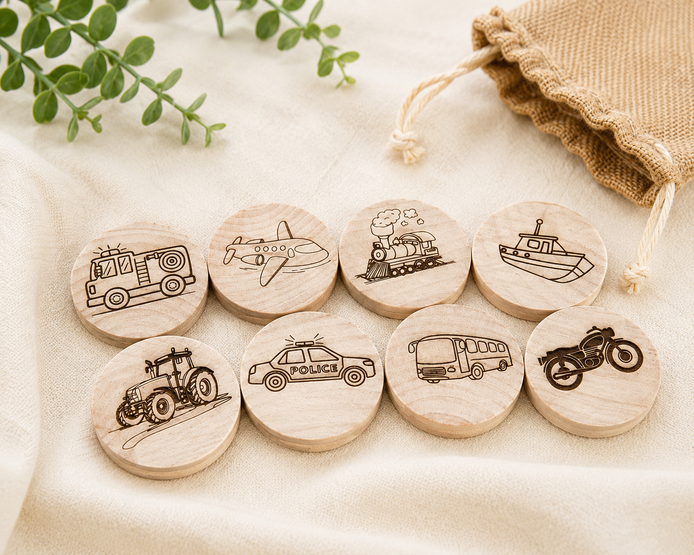 Kids Wooden Matching Game Set – Educational Montessori Toy for Toddlers and Preschoolers