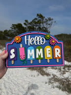 HELLO SUMMER POPSICLE DOOR HANGER KIT