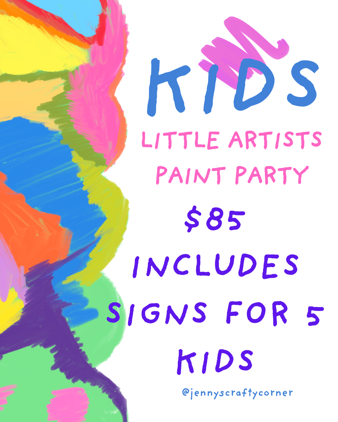 Little Artists Paint Party Fee