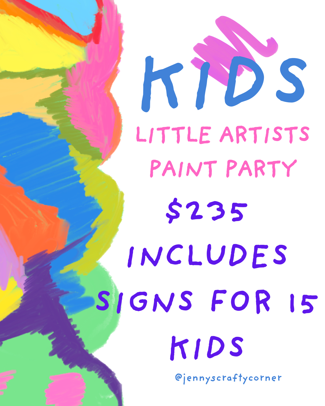 Little Artists Paint Party Fee