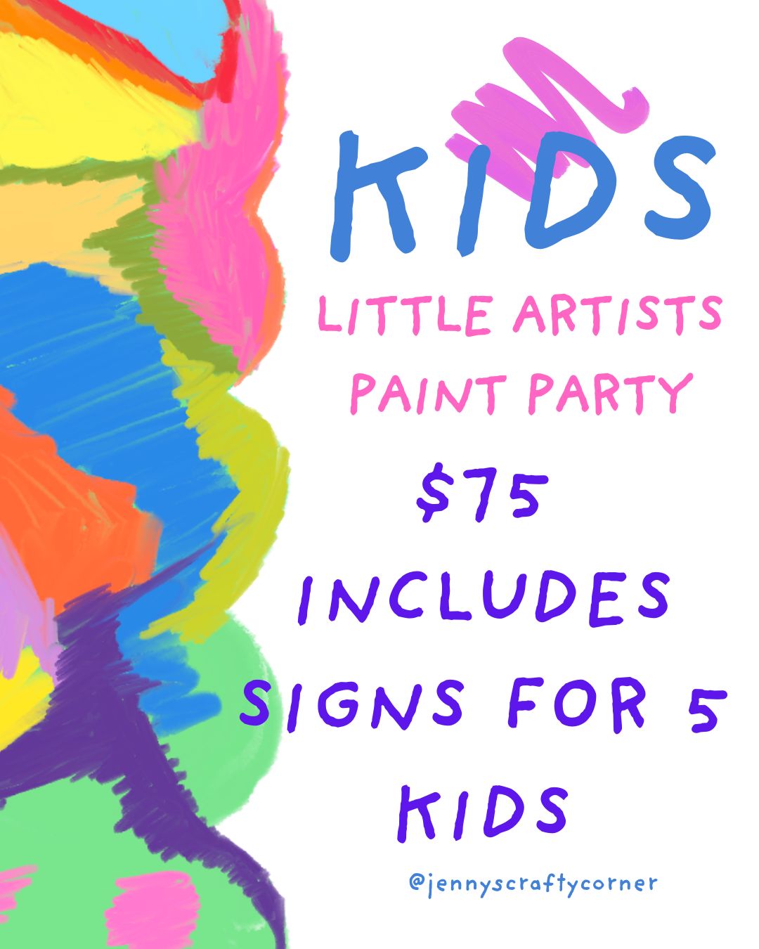 Little Artists Paint Party Fee