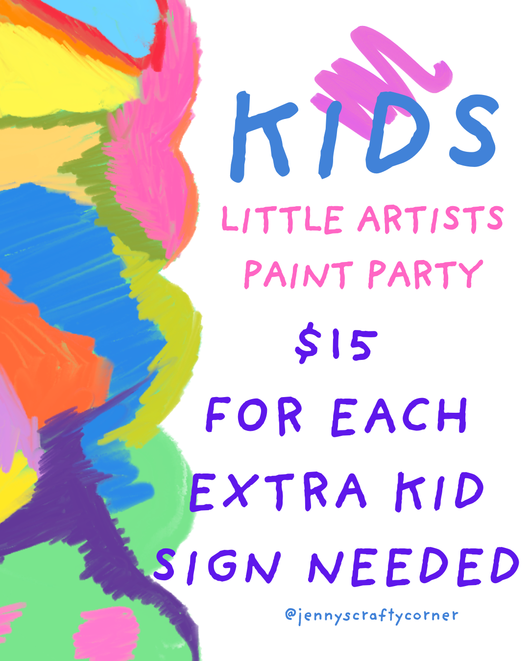 Little Artists Paint Party Fee
