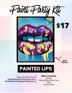 Painted Lips Canvas Art Kit