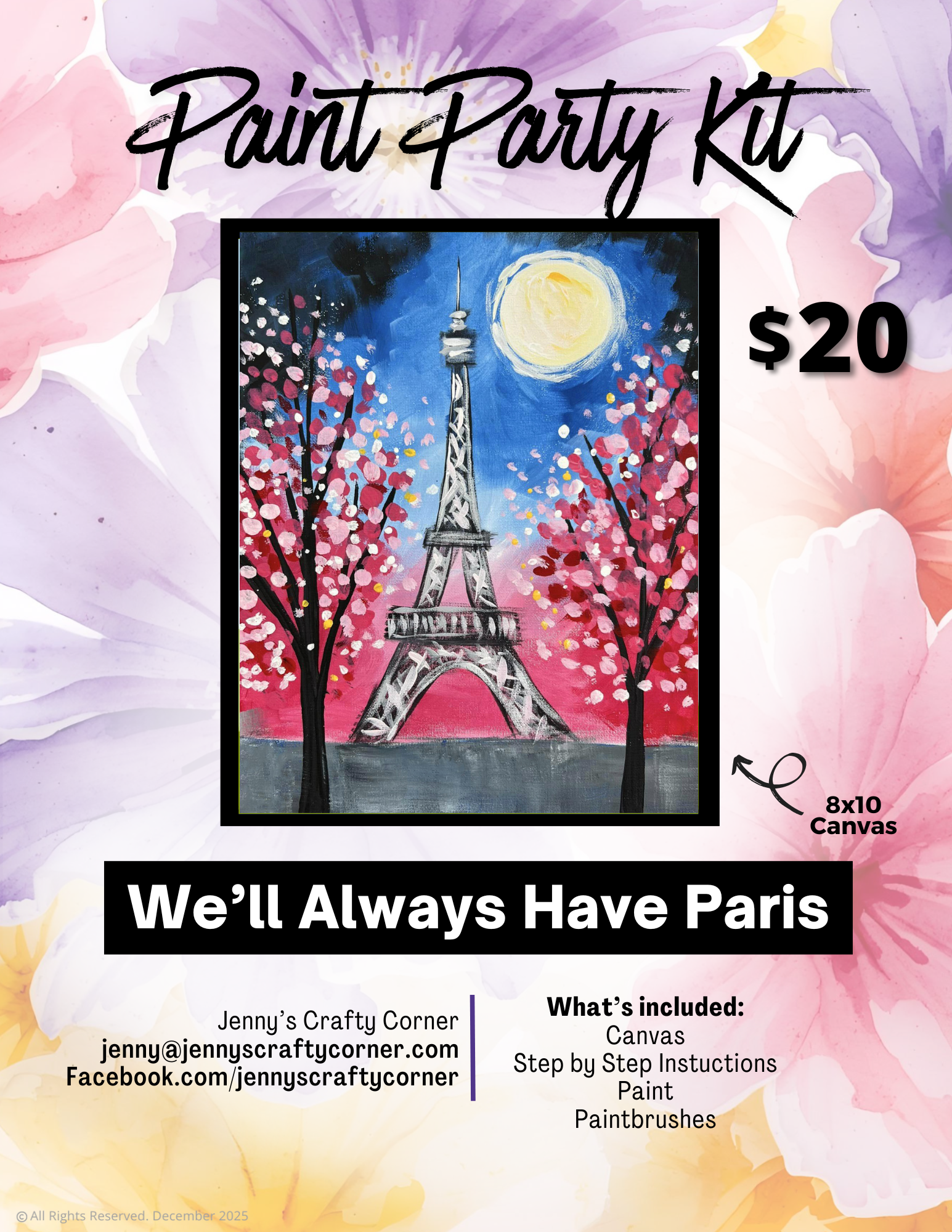 We'll Always Have Paris Canvas Art Kit