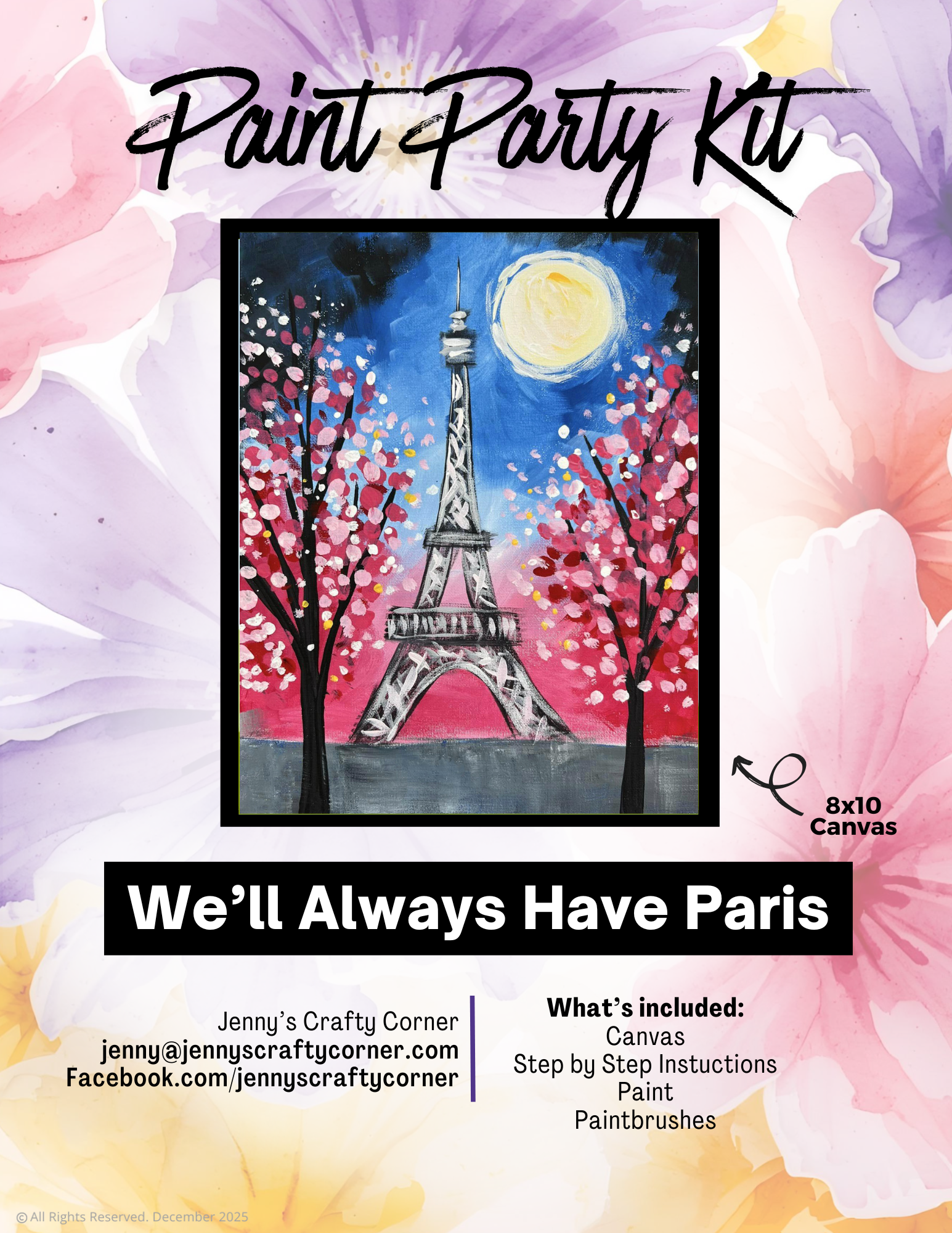 We'll Always Have Paris Canvas Art Kit