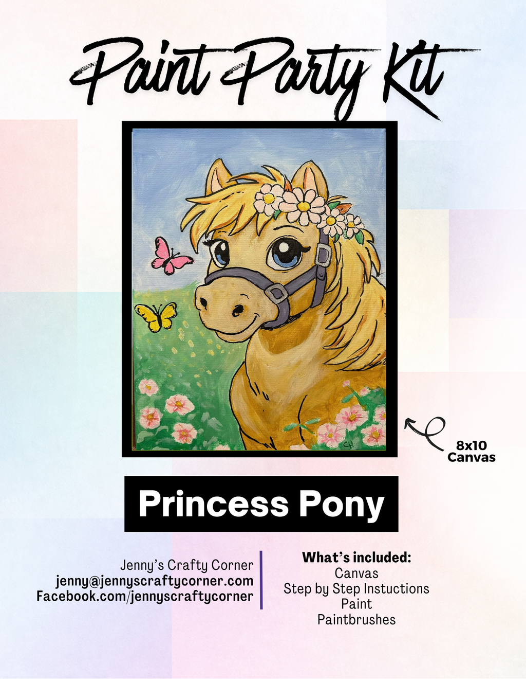 Princess Pony Canvas Art Kit