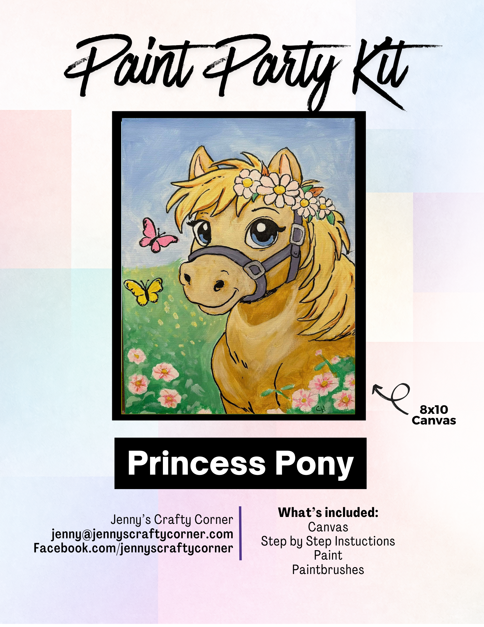 Princess Pony Canvas Art Kit