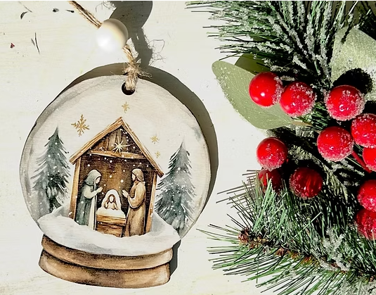 Snowglobe Themed Christmas Ornaments