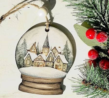 Snowglobe Themed Christmas Ornaments