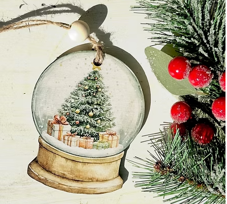 Snowglobe Themed Christmas Ornaments