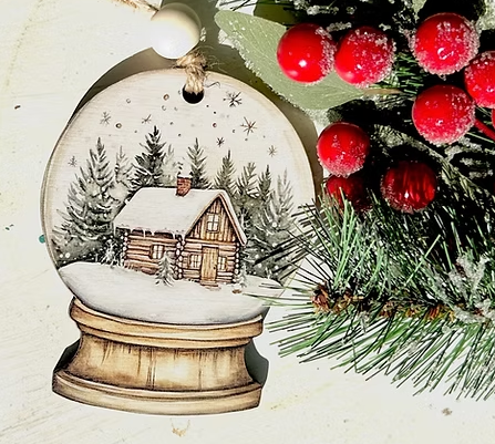Snowglobe Themed Christmas Ornaments