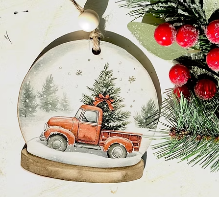 Snowglobe Themed Christmas Ornaments