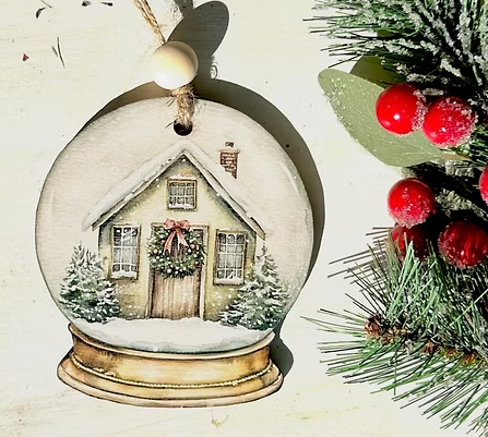 Snowglobe Themed Christmas Ornaments