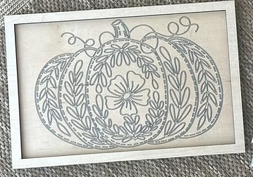 FALL Wooden Canvas Watercolor Flower Art – 9.5" x 12"