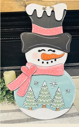 Snowman Tree Snowglobe Doorhanger Kit