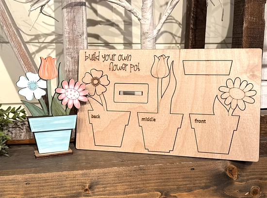 Build Your Own Flower Pot Pop Out Kit