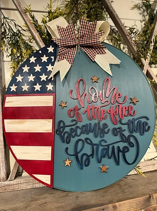 HOME OF THE FREE DOOR HANGER KIT