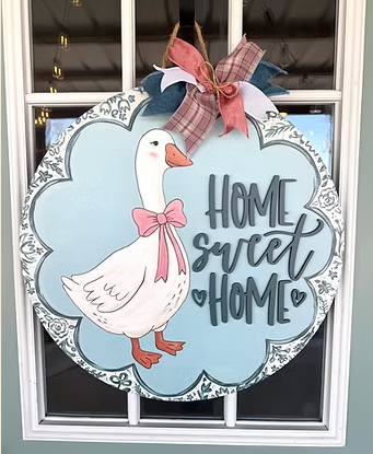 Goose “Home Sweet Home” Door Hanger