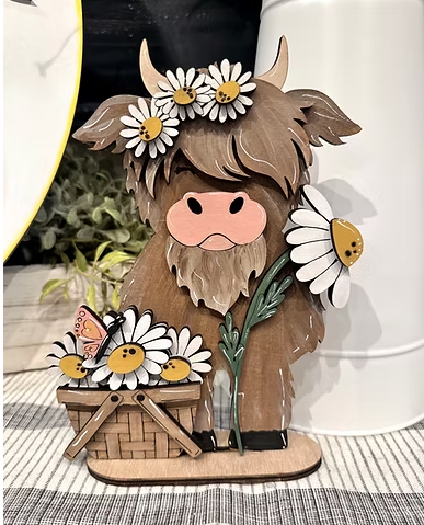 Highland Cow Mini Sign Kit