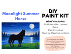 Moonlight Summer Horse Canvas Art Kit
