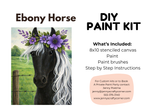 Ebony Horse Canvas Art Kit