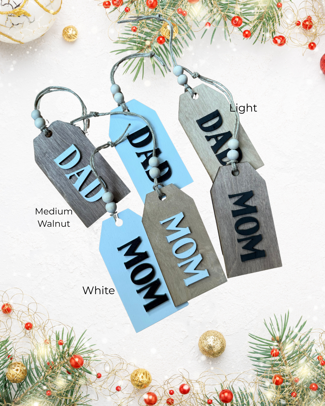 🎄 Custom Family Stocking Name Tags