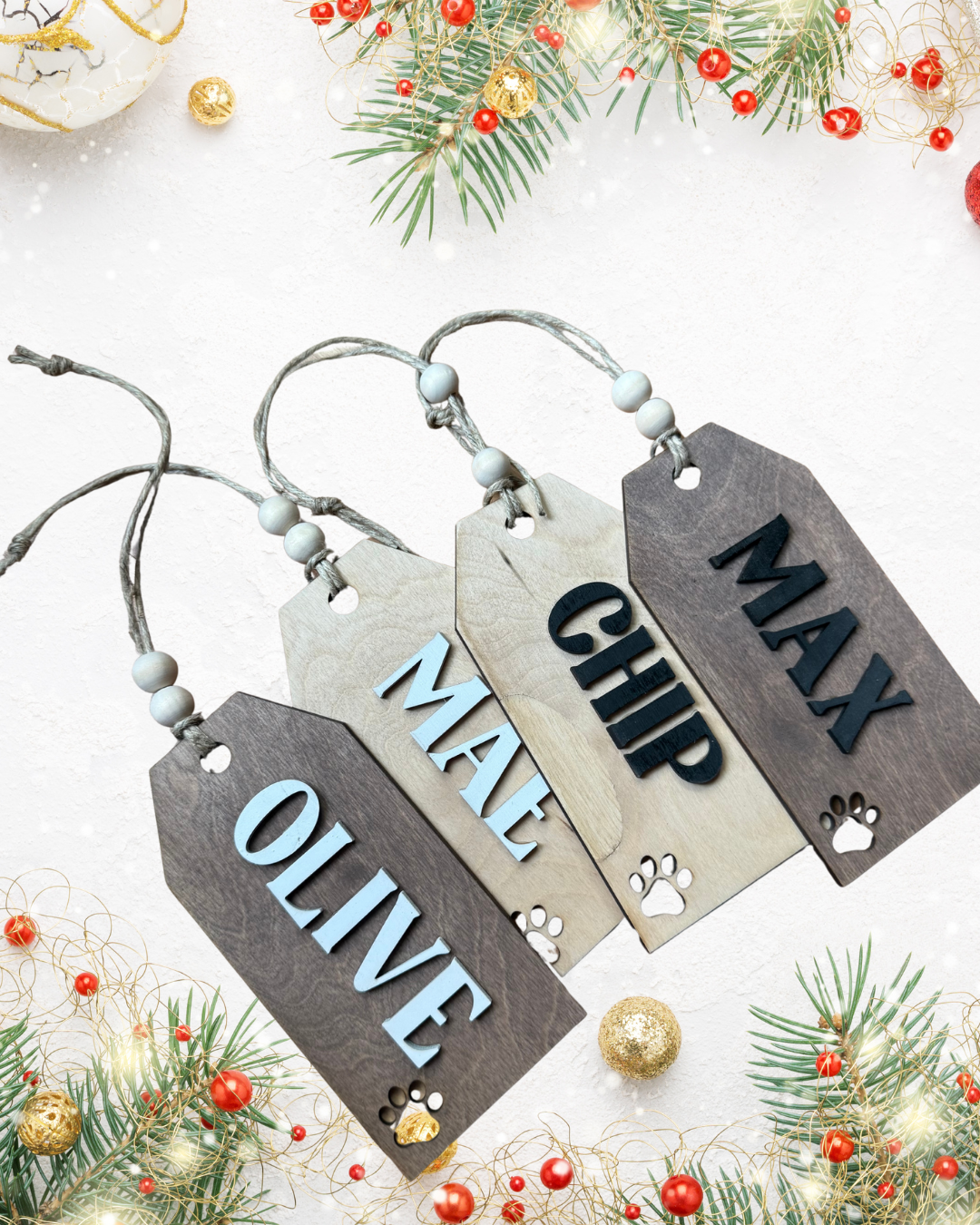 🐾 Custom Pet Stocking Name Tag