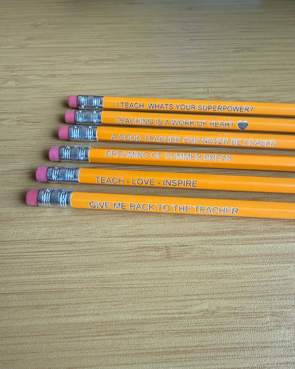 Custom Engraved #2 Pencils