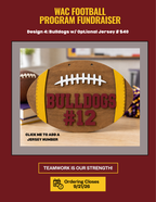 Design 4: Bulldogs w/ Optional Jersey #