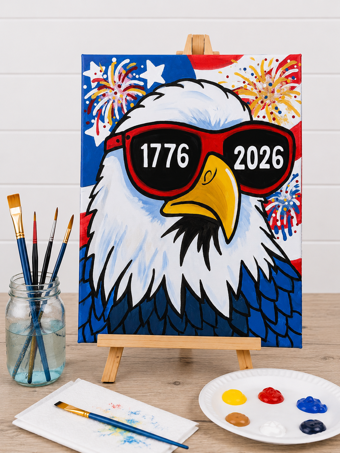 American Eagle Canvas Art Kit