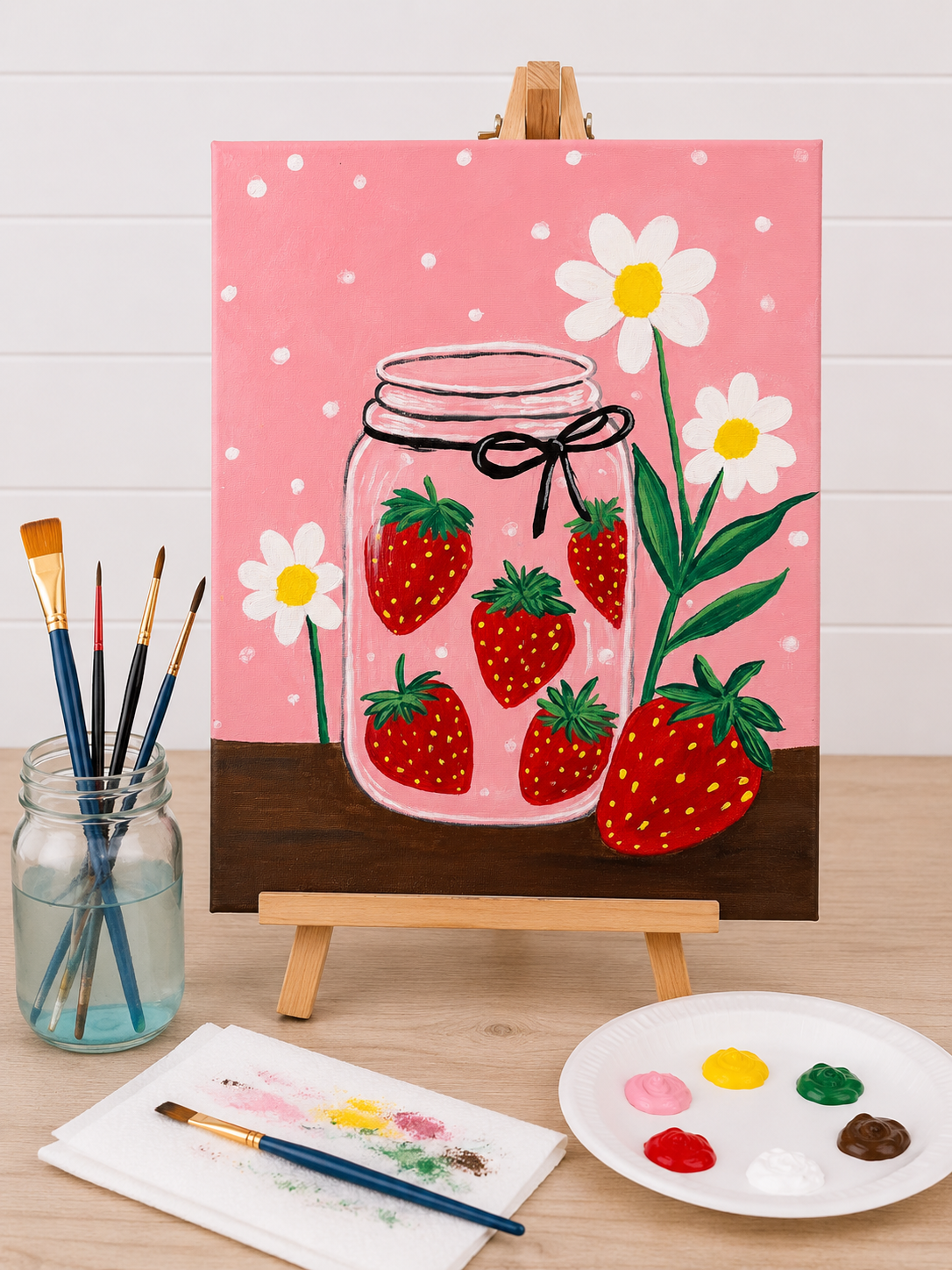 Berry Bloom Canvas Art Kit