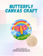 Butterfly Wooden Canvas Art Kit