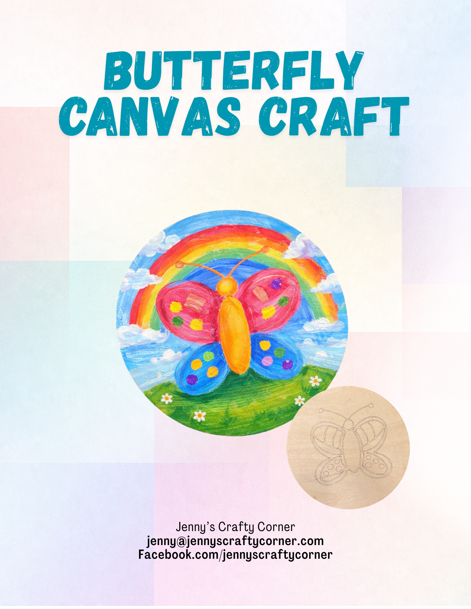 Butterfly Wooden Canvas Art Kit