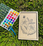 Wooden Canvas Watercolor Flower Art – 9.5" x 12"