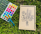 Wooden Canvas Watercolor Flower Art – 9.5" x 12"