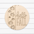 Hello Fall Pumpkin Door Hanger Kit