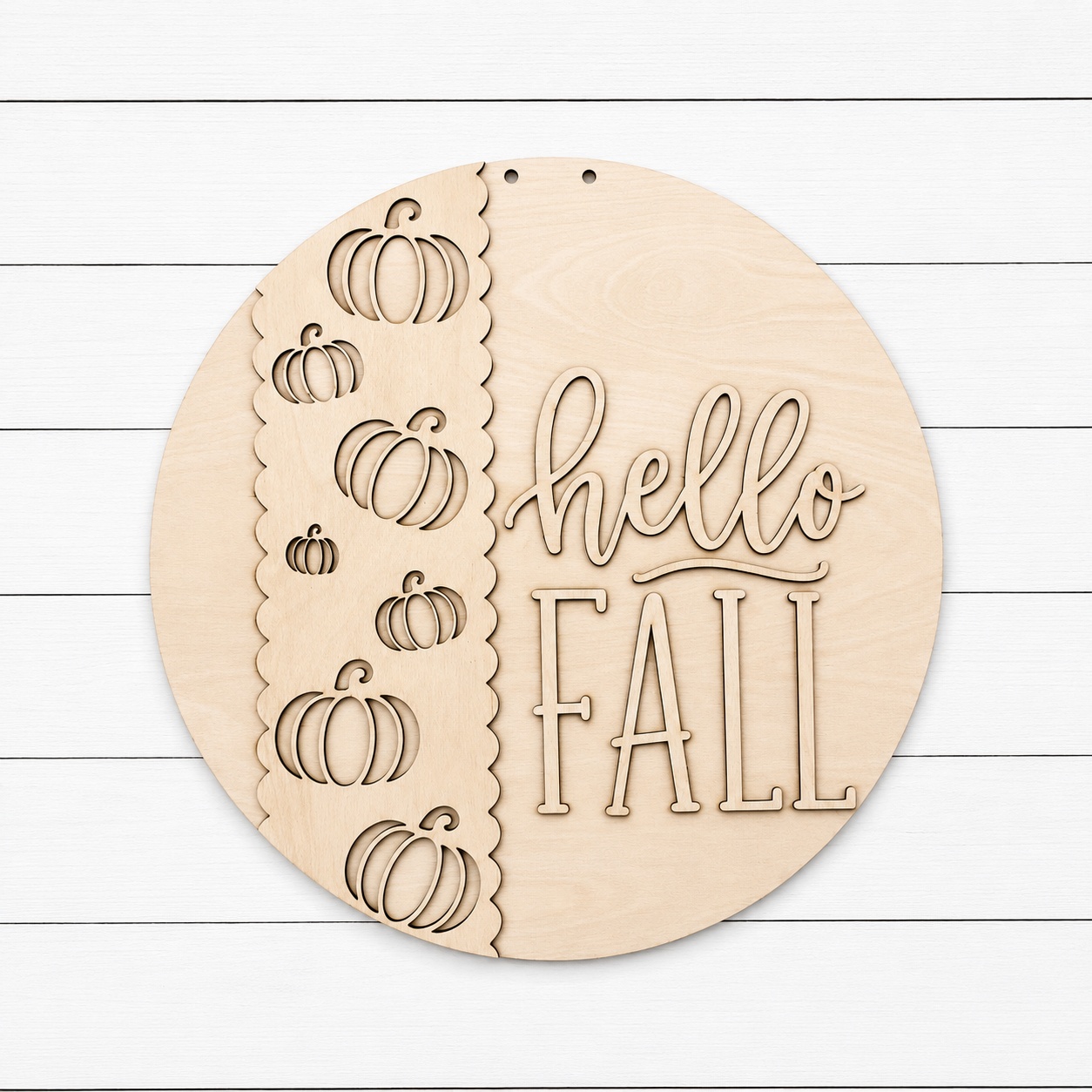 Hello Fall Pumpkin Door Hanger Kit