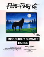 Moonlight Summer Horse Canvas Art Kit