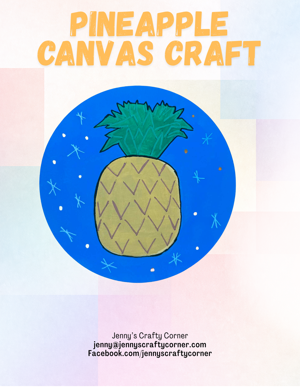 Pineapple Wood Canvas Art Kit