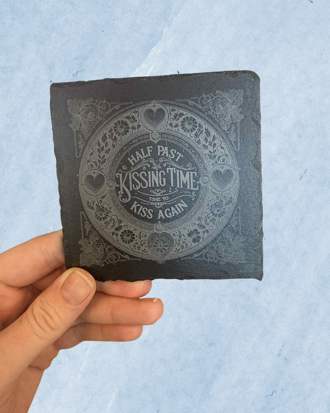 Custom Laser Engraved Slate Coasters