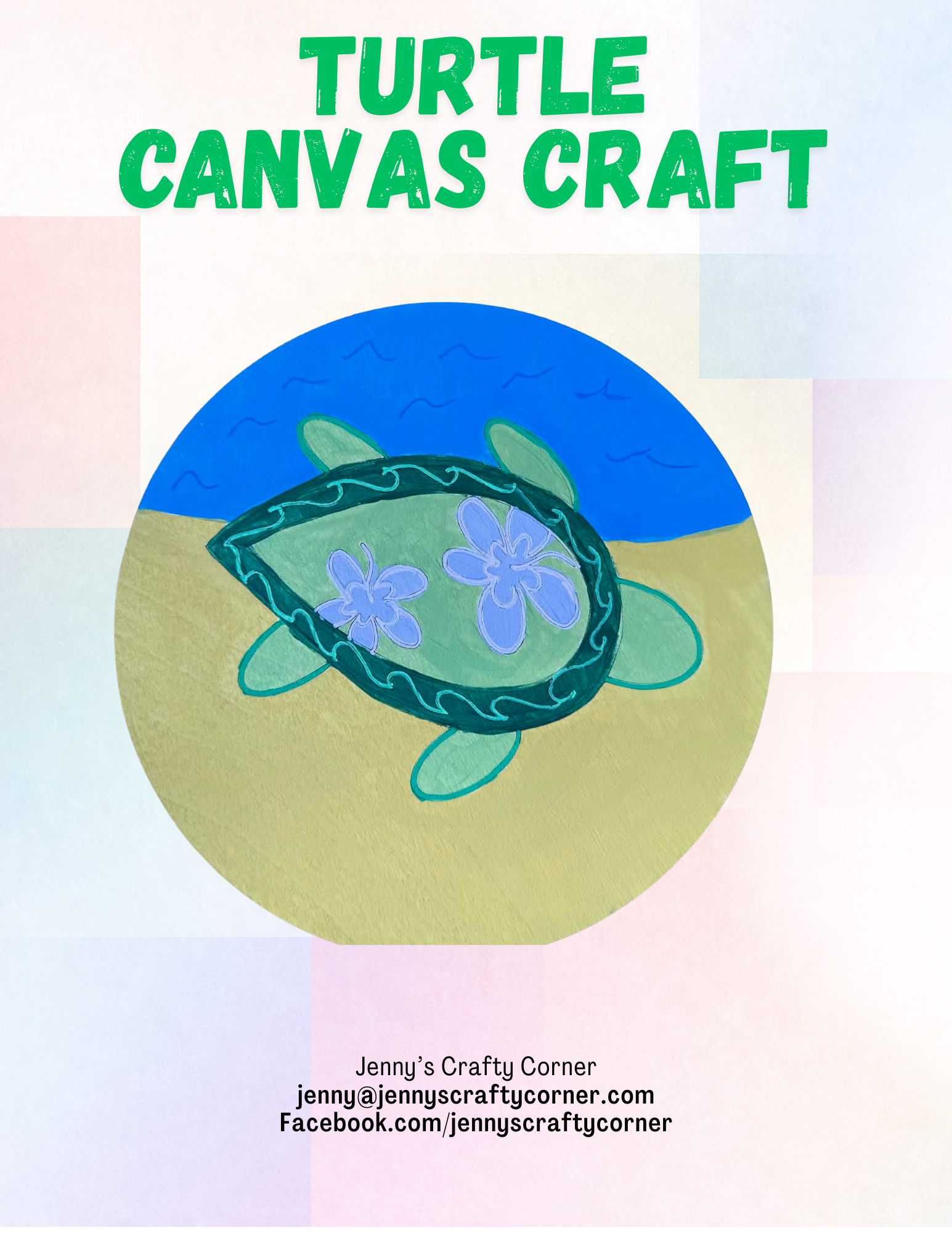 Turtle Wood Canvas Art Kit