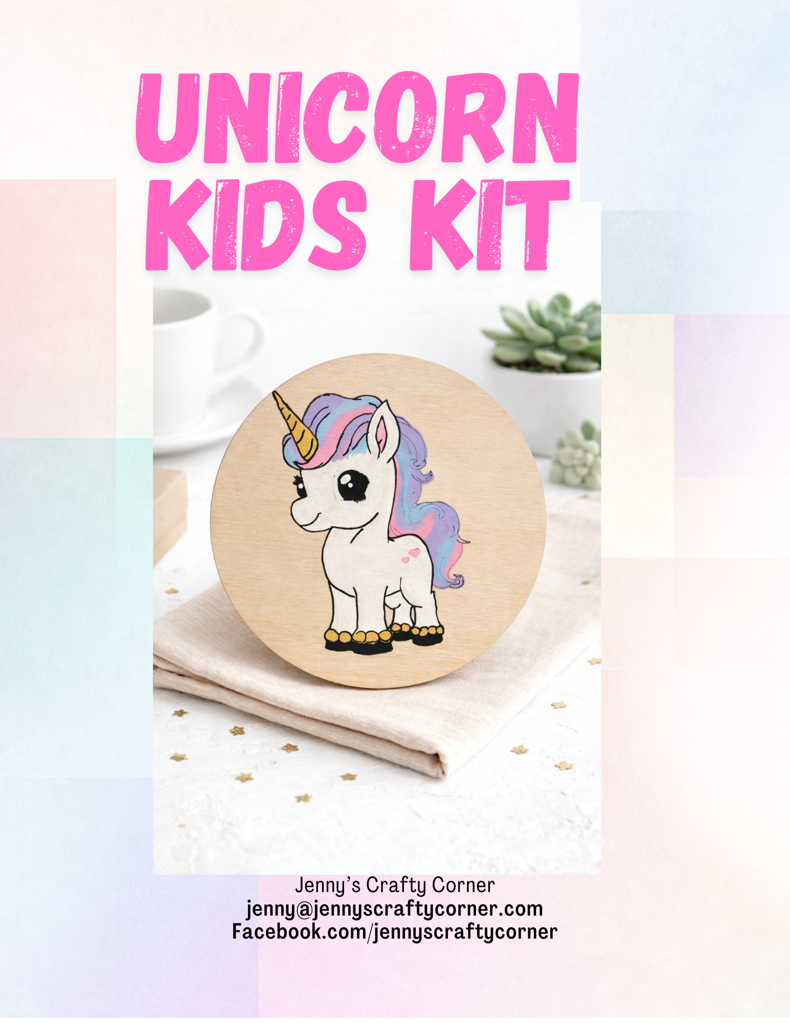 Unicorn Kids Canvas Art Kit
