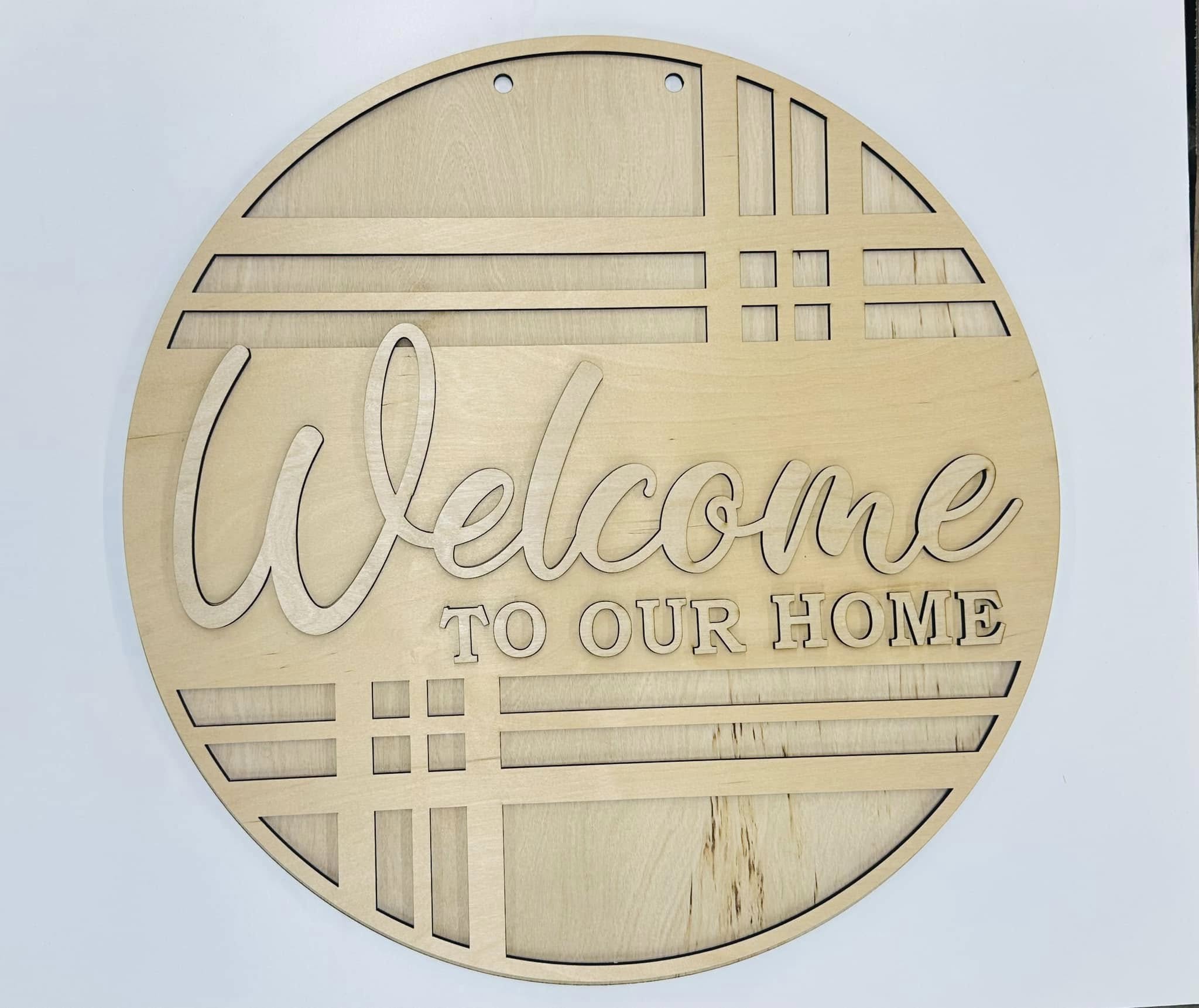 Welcome To Our Home Stripes Sign Kit